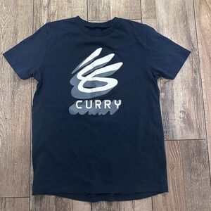 Boys Navy Steph Curry shirt